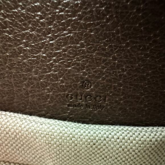 GUCCI 1947 Monogram Jumbo GG Textured Mini Bag Bamboo Top Handle in Camel Auth. - Picture 11 of 16